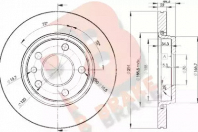 R BRAKE 78rbd23021 -  